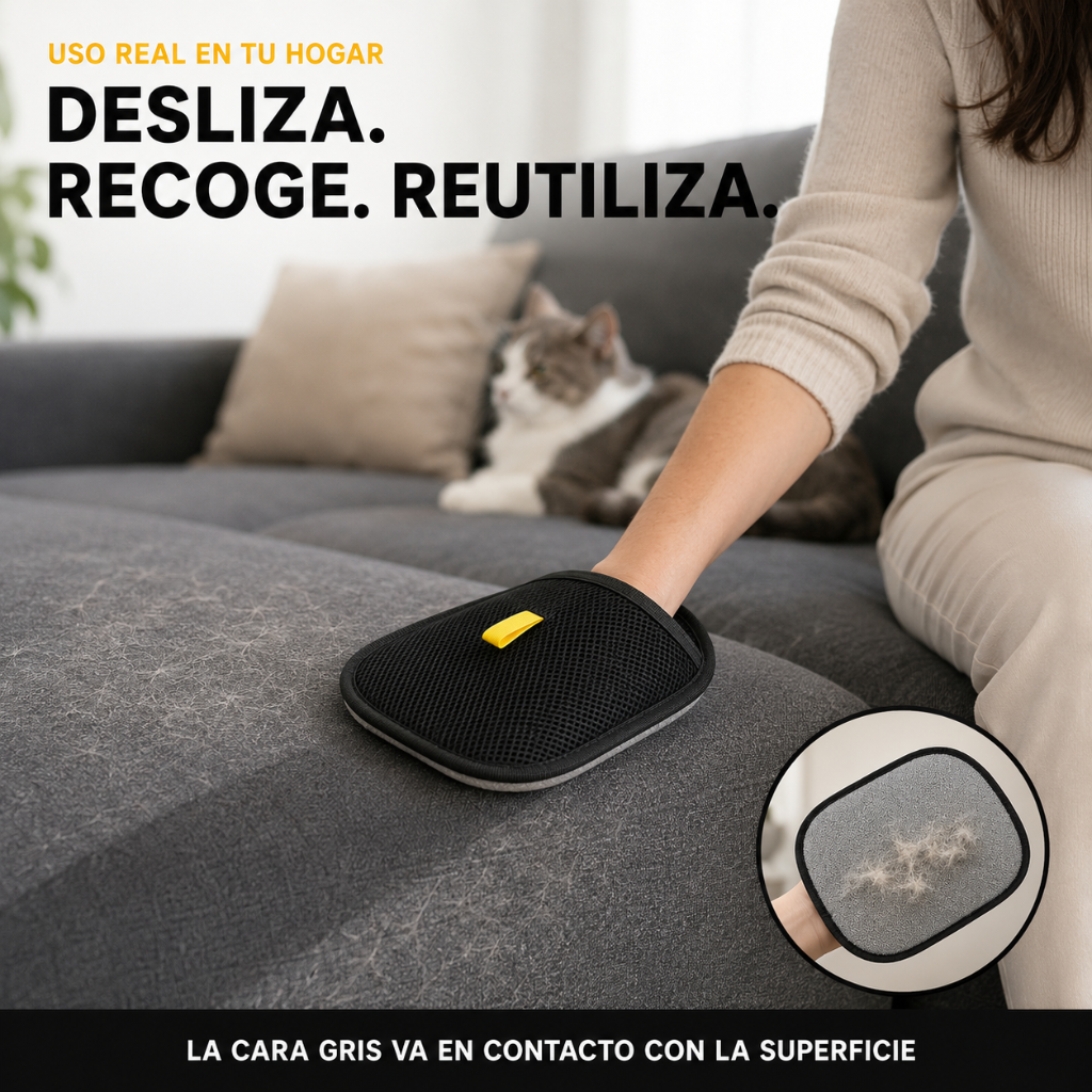 SinPelos™ | GUANTE RECOLECTOR DE PELO LARGO