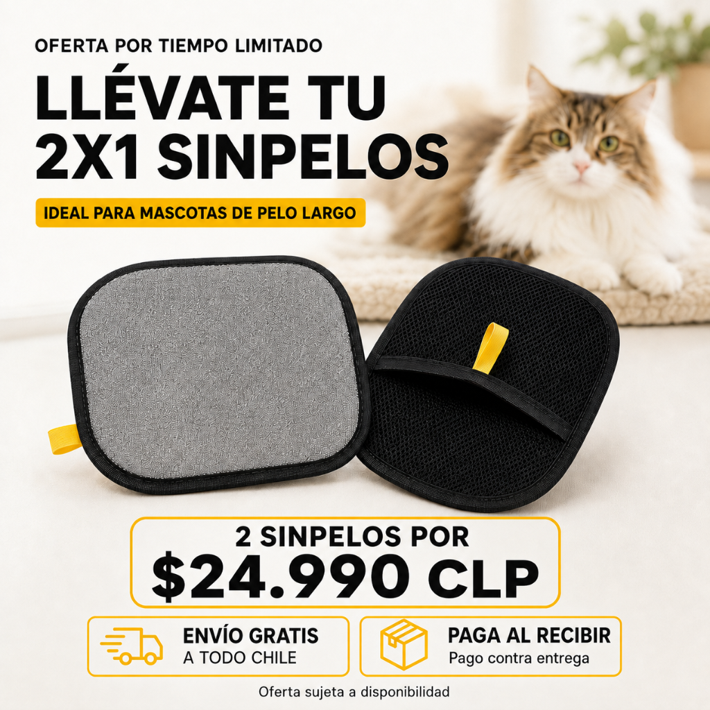 SinPelos™ | GUANTE RECOLECTOR DE PELO LARGO